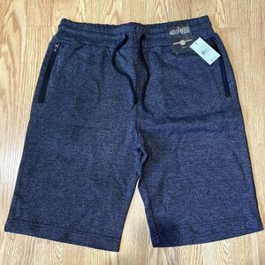 Hollywood the Jean People Zipper Pocket Athletic Shorts Gray Large